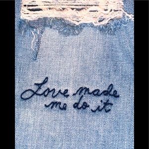 Free People Embroidered Jeans